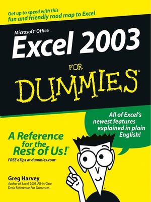 cover image of Excel 2003 For Dummies